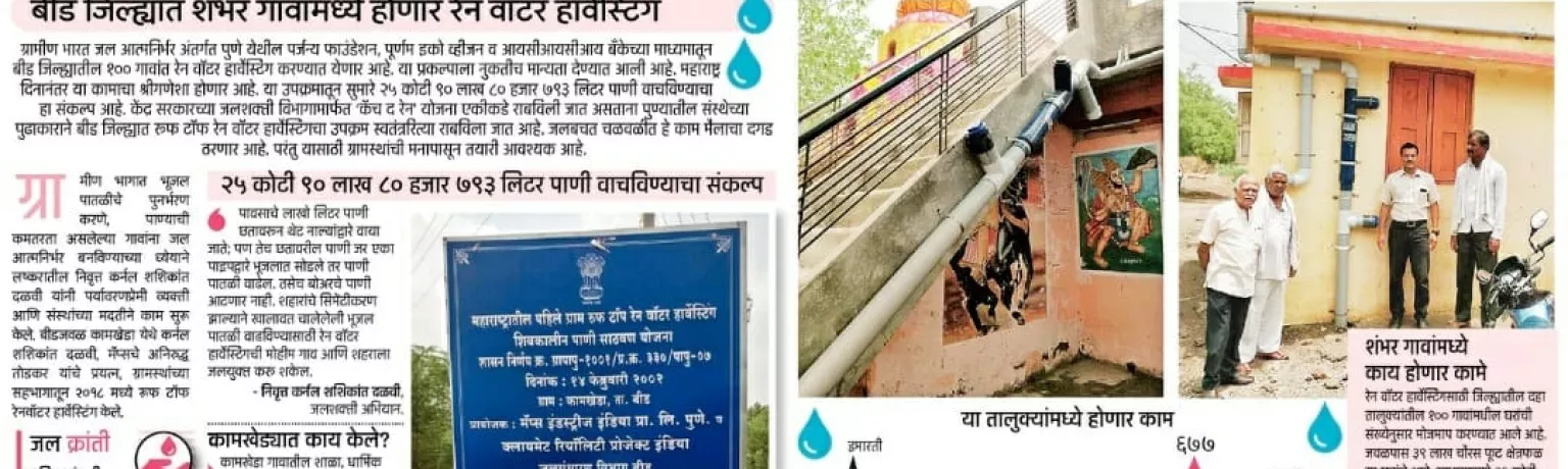 News about Rain water harvesting in Beed district