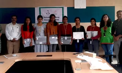 Laptop donation at Persistent Foundation
